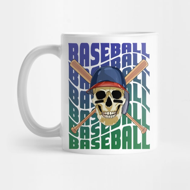 Skeleton Baseball Player Boys Girls Youth Skull Sports by Noseking